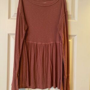 American Eagle Outfitters Long Sleeve Top in Rust